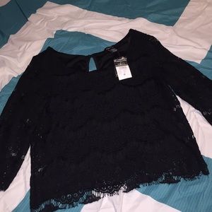 Black lace crop top!